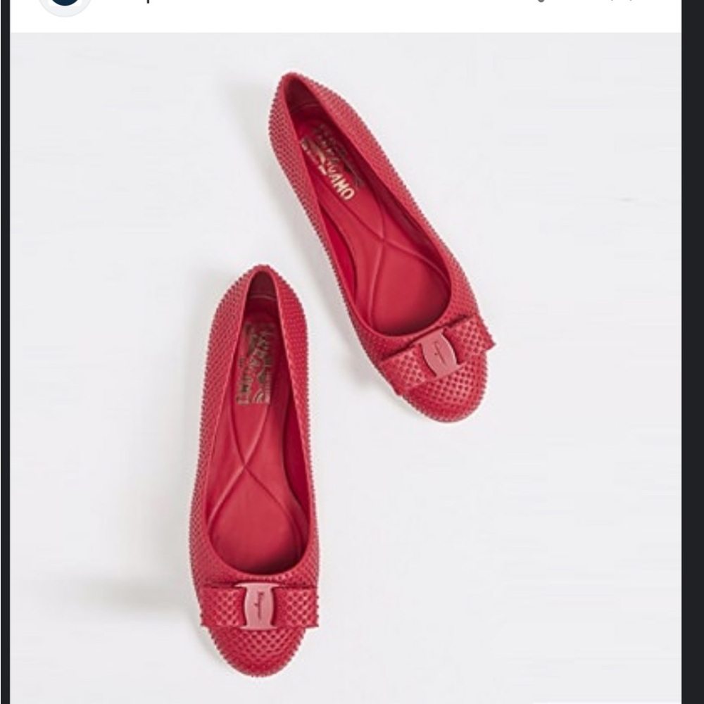 Ferragamo Red Varina Flats